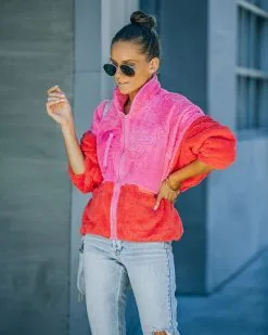 Nava Pocketed Colorblock Zip Up Jacket - Pink - FINAL SALE 17 Nava Pocketed Colorblock Zip Up Jacket - Pink - FINAL SALE -clothes Sales FO6C2093 880be1ec 6542 4d17 b28a d587d598fd43