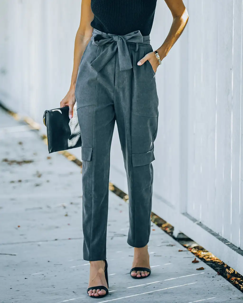 SADI-001 Romario Pocketed High Rise Cargo Pants - SALE 5 SADI-001 Romario Pocketed High Rise Cargo Pants - SALE - Image 5