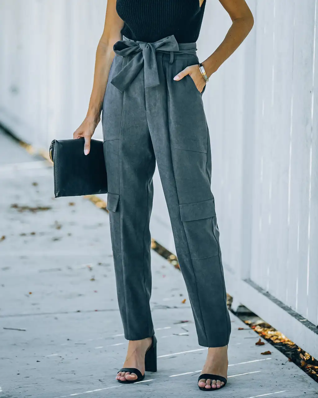 SADI-001 Romario Pocketed High Rise Cargo Pants - SALE 7 SADI-001 Romario Pocketed High Rise Cargo Pants - SALE - Image 7