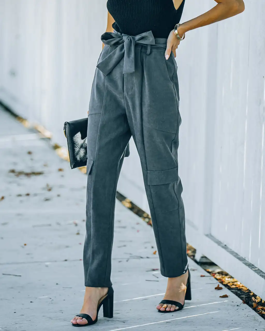 SADI-001 Romario Pocketed High Rise Cargo Pants - SALE 8 SADI-001 Romario Pocketed High Rise Cargo Pants - SALE - Image 8