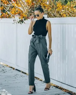 SADI-001 Romario Pocketed High Rise Cargo Pants - SALE 12 SADI-001 Romario Pocketed High Rise Cargo Pants - SALE -clothes Sales FO6C3026