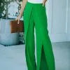 BLUE-001 Superfly Wrap Culotte Pants - Kelly Green - FINAL SALE
