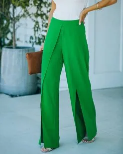 BLUE-001 Superfly Wrap Culotte Pants - Kelly Green - FINAL SALE 10 BLUE-001 Superfly Wrap Culotte Pants - Kelly Green - FINAL SALE -clothes Sales FO6C4306
