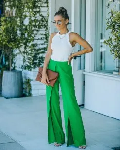 BLUE-001 Superfly Wrap Culotte Pants - Kelly Green - FINAL SALE 12 BLUE-001 Superfly Wrap Culotte Pants - Kelly Green - FINAL SALE -clothes Sales FO6C4349