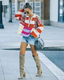 Shaw Striped Collared Henley Sweater - FINAL SALE -clothes Sales FO6C4350