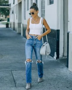 Selina Henley Crop Tank - White - FINAL SALE 15 Selina Henley Crop Tank - White - FINAL SALE -clothes Sales FO6C4636 b427a22c 49bb 4f5f a091 cb2b18265c83