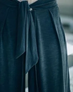 Grenada Tie Front Modal Blend Pants - Charcoal -clothes Sales FO6C5206