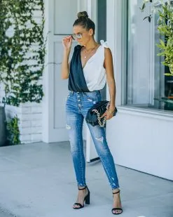 STRU-001 Both Worlds Satin Drape Tie Bodysuit - Black White - FINAL SALE -clothes Sales FO6C5332 e9b29076 5a57 4b1d b3f1 05d8a72647aa