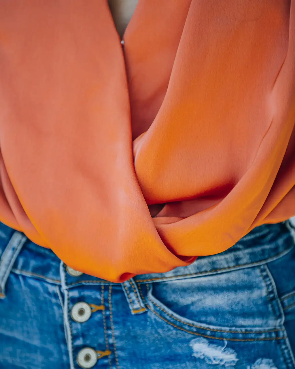 STRU-001 Marabelle Satin Drape Tie Bodysuit - Clay - FINAL SALE 4 STRU-001 Marabelle Satin Drape Tie Bodysuit - Clay - FINAL SALE - Image 4