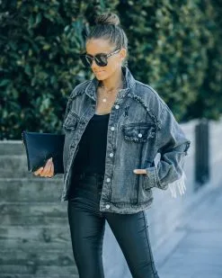 POL-001 Pyper Pocketed Fringe Rhinestone Denim Jacket - LAST CHANCE -clothes Sales FO6C5579 7846927b 9294 4d2a 9363 e8a2c44d30b4