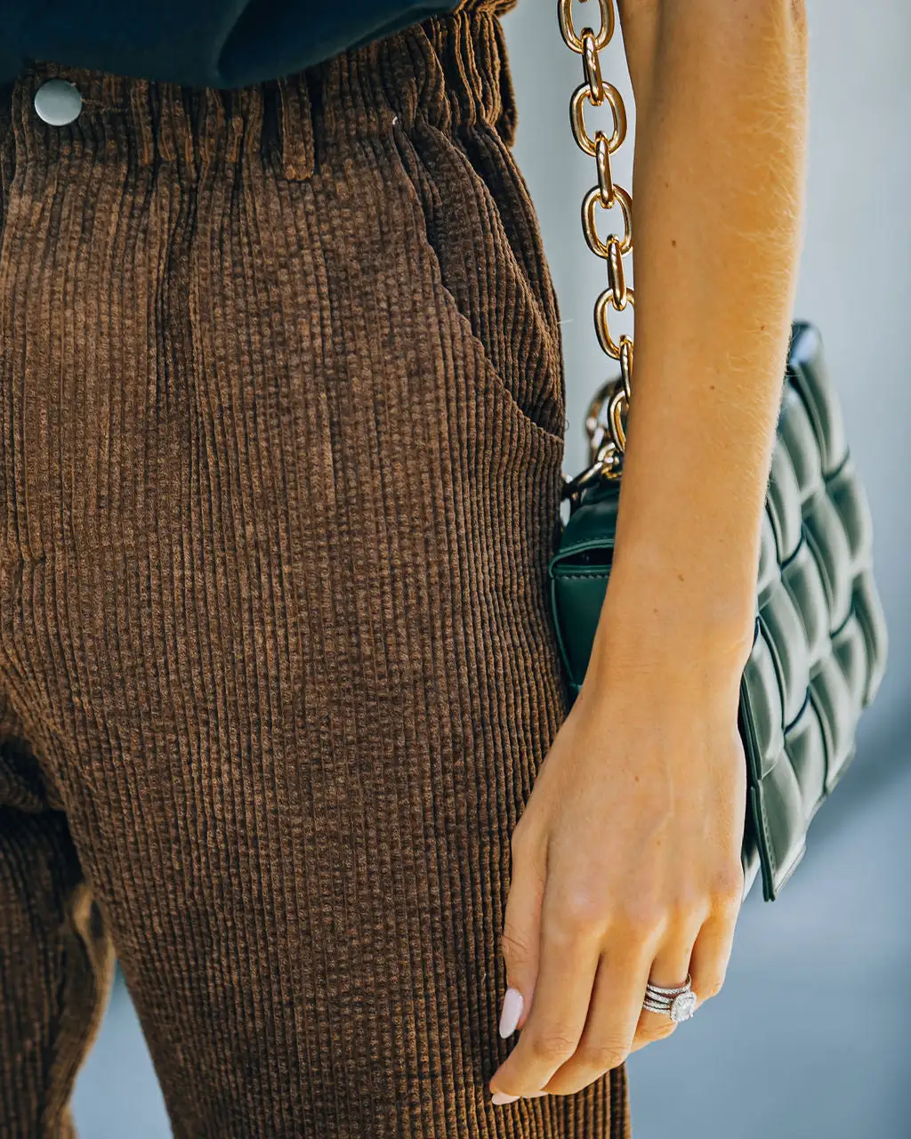 VINT-001 Nori Pocketed Corduroy Trousers - Brown - LAST CHANCE 4 VINT-001 Nori Pocketed Corduroy Trousers - Brown - LAST CHANCE - Image 4