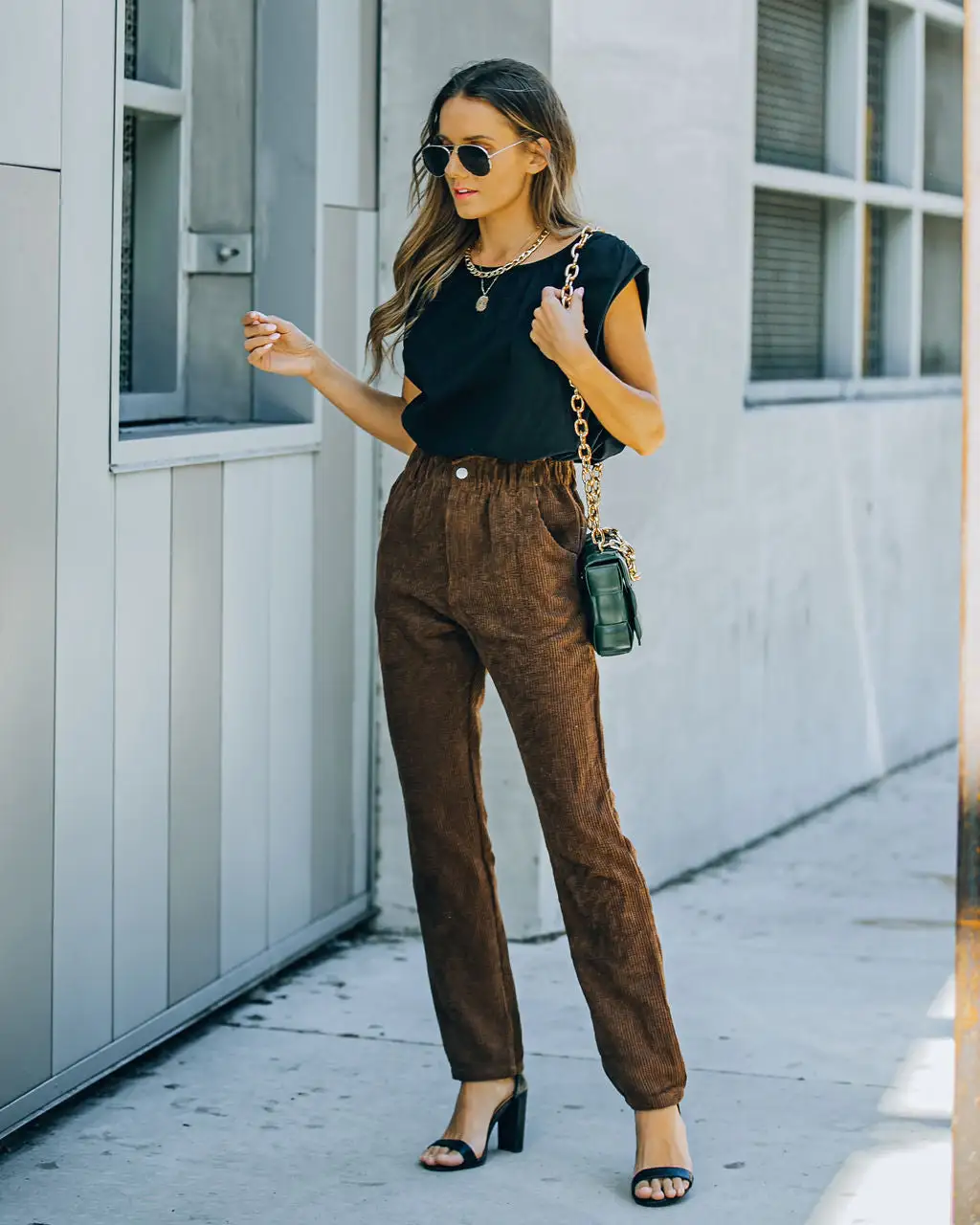 VINT-001 Nori Pocketed Corduroy Trousers - Brown - LAST CHANCE 8 VINT-001 Nori Pocketed Corduroy Trousers - Brown - LAST CHANCE - Image 8