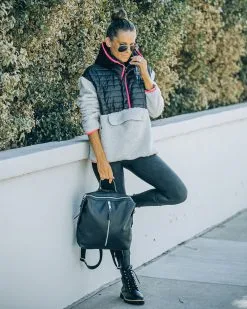 Jazelle Pocketed Half Zip Sherpa Pullover - Cream - LAST CHANCE -clothes Sales FO6C7179 9d993281 c247 41d0 a5d8 da5049b4f68c