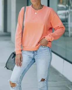Comfortably Me Lightweight Pullover - Coral - FINAL SALE -clothes Sales FO6C7353 0c3517ba 321e 4501 a666 ce38e8a3ac10