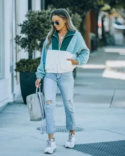 Newell Pocketed Colorblock Zip Up Jacket - Blue - FINAL SALE 16 Newell Pocketed Colorblock Zip Up Jacket - Blue - FINAL SALE -clothes Sales FO6C8084