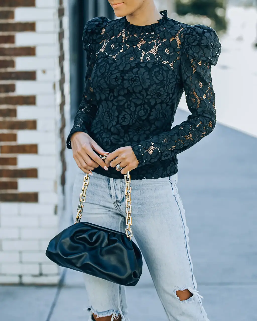 Fulfilled Heart Statement Sleeve Lace Blouse - Black - FINAL SALE 9 Fulfilled Heart Statement Sleeve Lace Blouse - Black - FINAL SALE - Image 9
