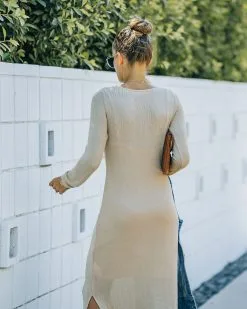 Kenji Long Sleeve Knit Midi Dress - Oatmeal - FINAL SALE -clothes Sales FO6C8797 7ce42432 7e61 4c0e aaa0 eb99eb9fd1f7