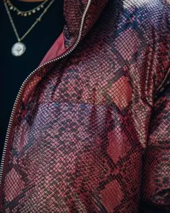 TCEC-001 Giada Pocketed Python Puffer Jacket - Burgundy - FINAL SALE -clothes Sales FO6C8995 968ca325 d3ba 44d5 b66a e68d5bdcda98