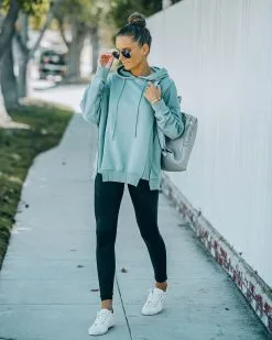 Kyrie Cotton Blend Hoodie - Blue Haze - LAST CHANCE