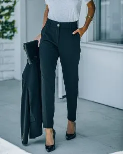 AAA-001 Long Shot Pocketed High Rise Trousers - Black - FINAL SALE -clothes Sales FO6C9980 c0bd920b e100 400a b15a 3410997f75d6