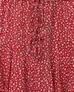 DRES-001 Jinny Ruffle Hem Skort - Red 9 DRES-001 Jinny Ruffle Hem Skort - Red -clothes Sales FS10651 P776 REDCOMBO 0150