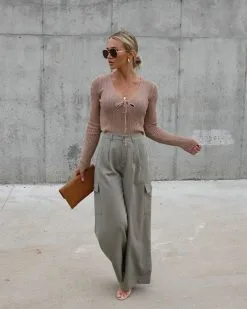 Stacie Knit Front Tie Long Sleeve Top - Mocha - SALE -clothes Sales Facetune 01 02 2023 17 46 39