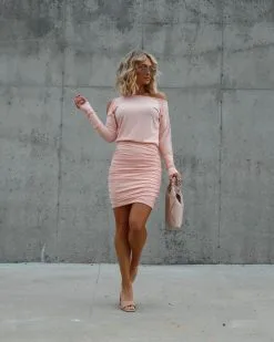 Renley Shoulder Cutout Ruched Mini Dress - Peach - SALE 12 Renley Shoulder Cutout Ruched Mini Dress - Peach - SALE -clothes Sales Facetune 01 02 2023 22 27 23