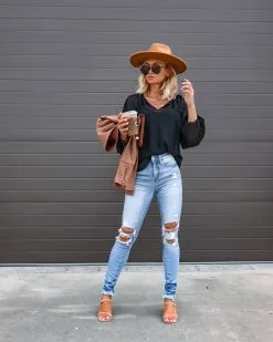 Trinity Lace Chiffon Blouse - Black - FINAL SALE -clothes Sales Facetune 01 08 2022 21 42 27