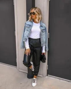 OLIV-001 Richie Faux Leather Joggers - FINAL SALE -clothes Sales Facetune 01 08 2022 23 11 23