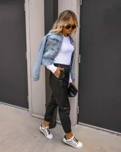 OLIV-001 Richie Faux Leather Joggers - FINAL SALE -clothes Sales Facetune 01 08 2022 23 12 01