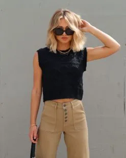 Mylah Cable Knit Sweater Vest - Black - SALE -clothes Sales Facetune 02 03 2023 20 50 16