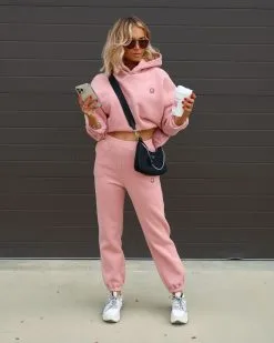 Smile Like You Mean It Pocketed Jogger Pants - Dusty Pink - FINAL SALE