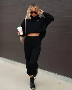 MOD -001 Smile Like You Mean It Pocketed Jogger Pants - Black - FINAL SALE -clothes Sales Facetune 02 11 2022 20 15 14