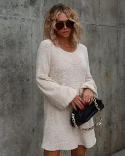 Winter Date Night Chenille Balloon Sleeve Mini Dress - Oatmeal - FINAL SALE -clothes Sales Facetune 07 11 2022 22 17 02