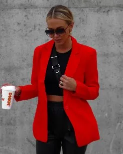 ENDL-001 Standards Pocketed Blazer - Tomato Red - FINAL SALE -clothes Sales Facetune 07 12 2022 16 06 58