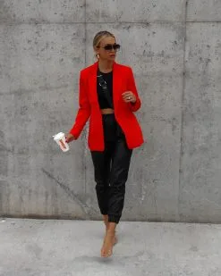 ENDL-001 Standards Pocketed Blazer - Tomato Red - FINAL SALE -clothes Sales Facetune 07 12 2022 16 24 14