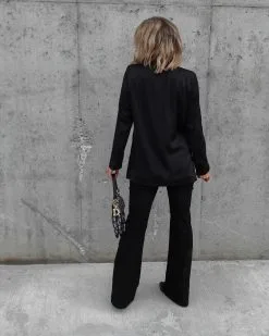 MABL-001 Shelly Satin Pocketed Blazer - Black - FINAL SALE -clothes Sales Facetune 08 12 2022 09 59 40