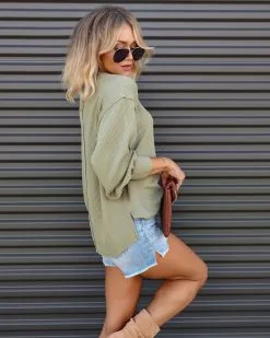 BLU-001 Comfort Zone Ribbed Knit Pullover - Olive - FINAL SALE -clothes Sales Facetune 09 08 2022 23 09 02