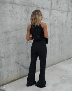 Light Of Darkness Textured Sequins Sleeveless Top - Black - FINAL SALE -clothes Sales Facetune 09 12 2022 21 26 26