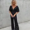 AAKA-001 Trophy Wife Sequin Jumpsuit - Black - FINAL SALE