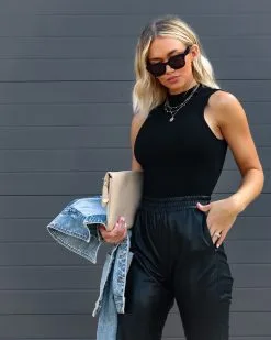 DRES-001 Mandie Sleeveless Mock Neck Bodysuit - Black - FINAL SALE -clothes Sales Facetune 14 09 2022 12 03 05