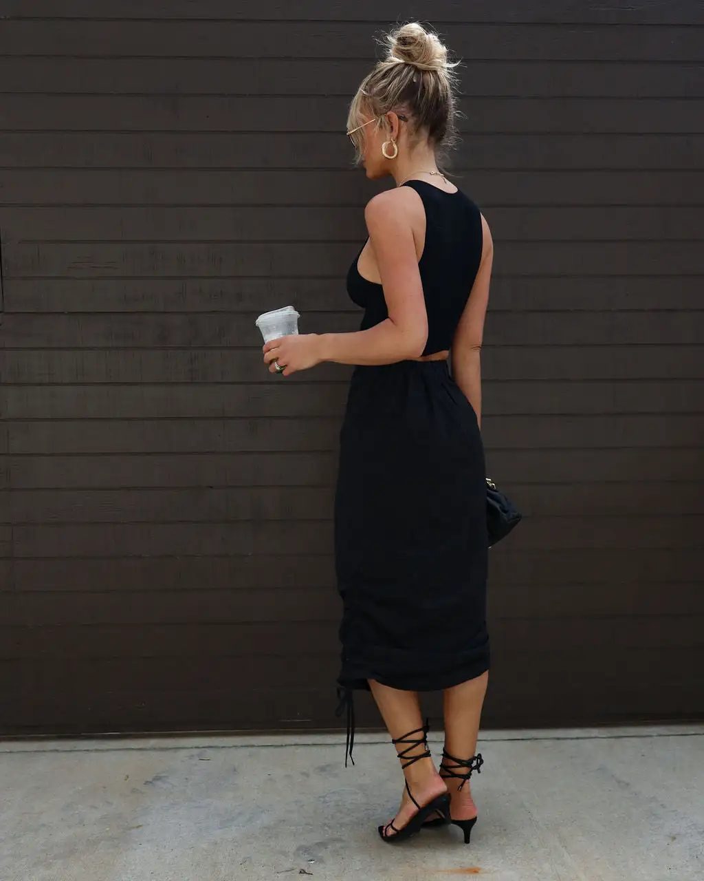 MAY -001 Turn It Up Nylon Midi Skirt - Black 5 MAY -001 Turn It Up Nylon Midi Skirt - Black - Image 5