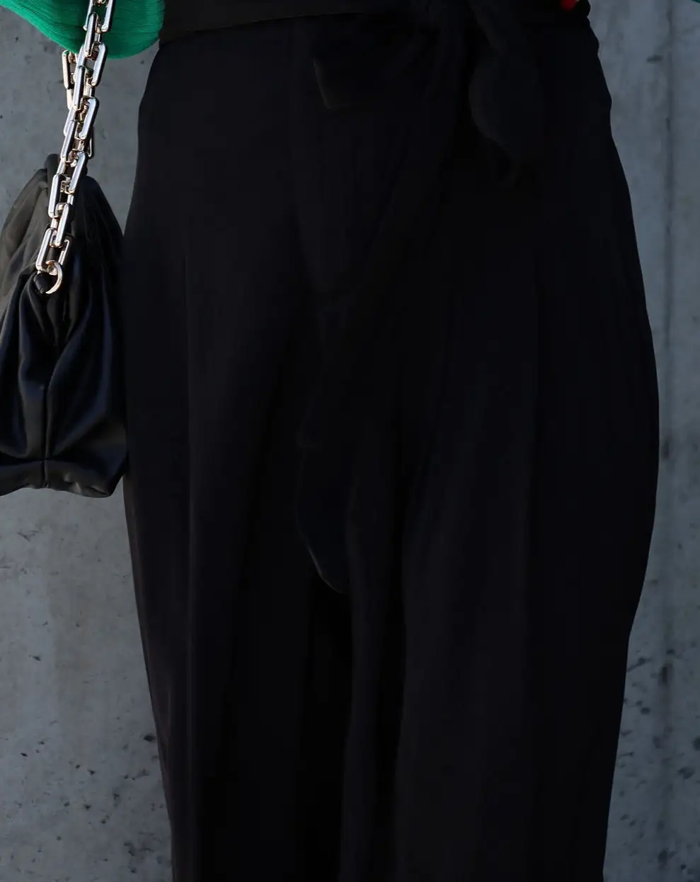 ON T-001 Cassandra High Waisted Front Tie Pants - Black - FINAL SALE 2 ON T-001 Cassandra High Waisted Front Tie Pants - Black - FINAL SALE - Image 2