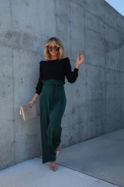 ON T-001 Cassandra High Waisted Front Tie Pants - Pine - FINAL SALE -clothes Sales Facetune 17 11 2022 20 47 56 cc9eedc4 4e54 4eaa 9327 2727db83584d