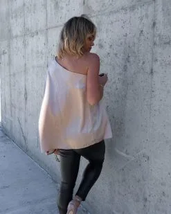 Citizen Of The World Satin One Shoulder Top - Champagne - FINAL SALE -clothes Sales Facetune 17 11 2022 21 16 28