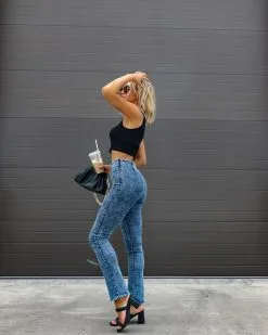 LUMI-001 Kurtis Acid Wash Split Hem Pants - Blue - FINAL SALE -clothes Sales Facetune 20 08 2022 20 24 38