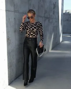 Art Basel Knit Ruched Sweater - Black/Tan - FINAL SALE