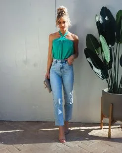 Minuet Satin Halter Top - Green -clothes Sales Facetune 22 02 2023 22 30 51