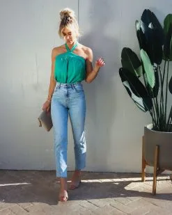 Minuet Satin Halter Top - Green -clothes Sales Facetune 22 02 2023 22 31 09