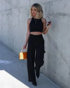 Mission Possible Cargo Wide Leg Pants - Black - FINAL SALE -clothes Sales Facetune 22 12 2022 10 01 49